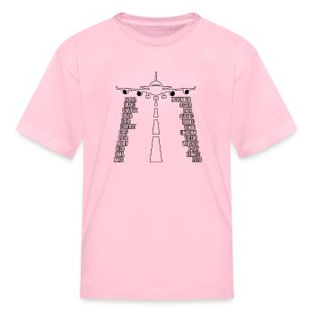Airplane speaks - Kid's T-Shirt - pink - Front