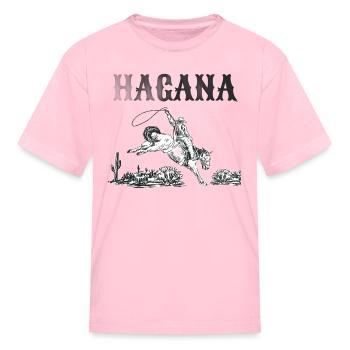 Yellow And Black Rodeo Show - Kid's T-Shirt - pink - Front