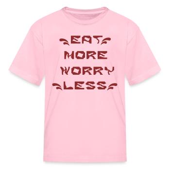 Eat more - Kid's T-Shirt - pink - Front