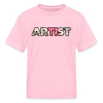 Artist roses - Kid's T-Shirt - pink - Front
