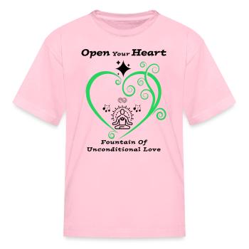 Open Your Heart - Kid's T-Shirt - pink - Front