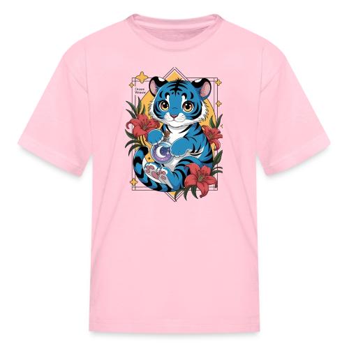 Mystic Blue Tiger Anime Potion Design – Cute tiger - Kid's T-Shirt