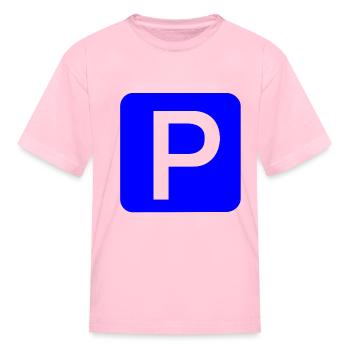 parking sign - Kid's T-Shirt - pink - Front