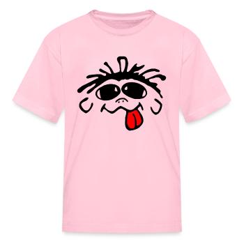 IDIOT GEEK - Kid's T-Shirt - pink - Front