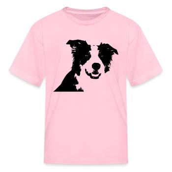 Border Collie - Kid's T-Shirt - pink - Front