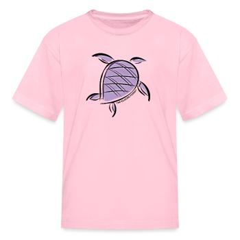 Turtle - Purple - Kid's T-Shirt - pink - Front