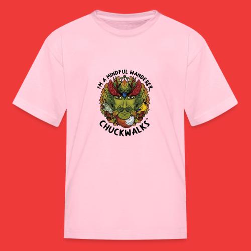 I'm A Mindful Wanderer -black text for light items - Kid's T-Shirt