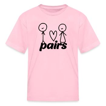 couple loves - Kid's T-Shirt - pink - Front