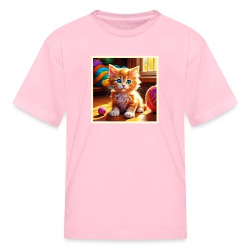 Cute Orange Kitten Art - Kid's T-Shirt