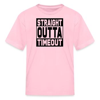 Straight Outta Timeout Toddler - Kid's T-Shirt - pink - Front