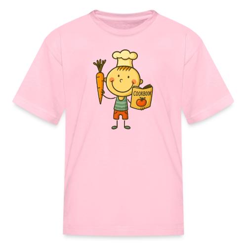 Cartoon Chef Boy Kids Cooking Shirt - Kid's T-Shirt