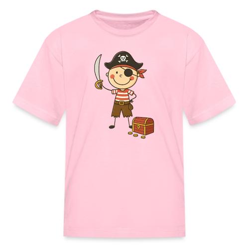Cartoon Pirate Boy Kids Treasure T-Shirt - Kid's T-Shirt