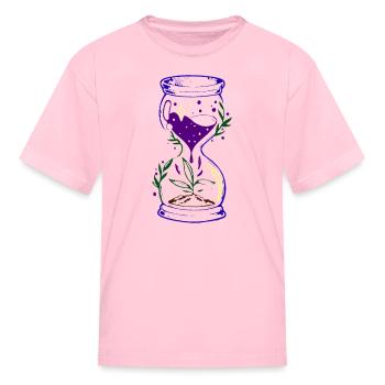 Sand hourglass - Kid's T-Shirt - pink - Front