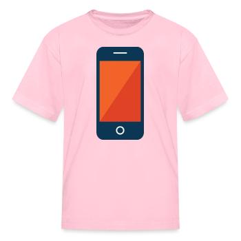 smart phone - Kid's T-Shirt - pink - Front