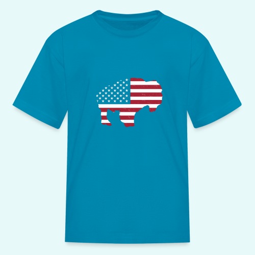 AMERICAN BUFFALO FLAG - Kids' T-Shirt
