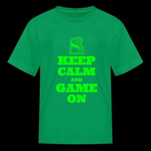 Keep Calm and Game On | Retro Gamer Arcade - Kids' T-Shirt