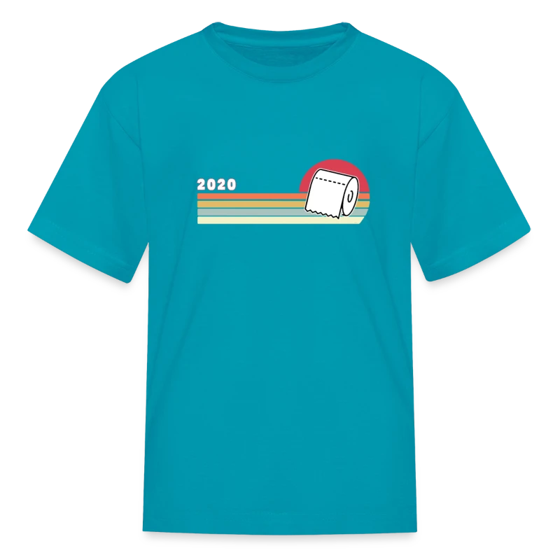 2020 Vintage Look Face Toilet Paper - Kids' T-Shirt