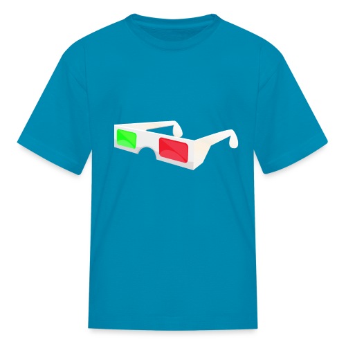 3D red green glasses - Kids' T-Shirt