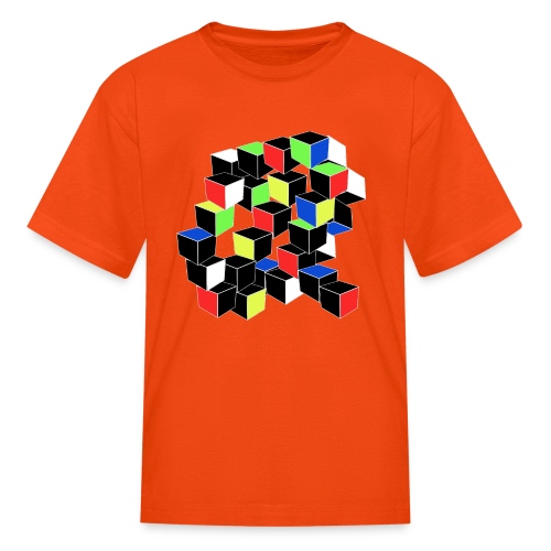 Optical Illusion Shirt - Cubes in 6 colors- Cubist - Kids' T-Shirt
