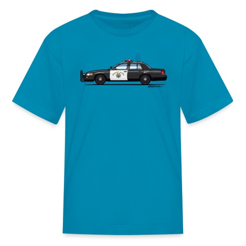 California Highway Patrol CHP Crown Vic (with - Kids' T-Shirt
