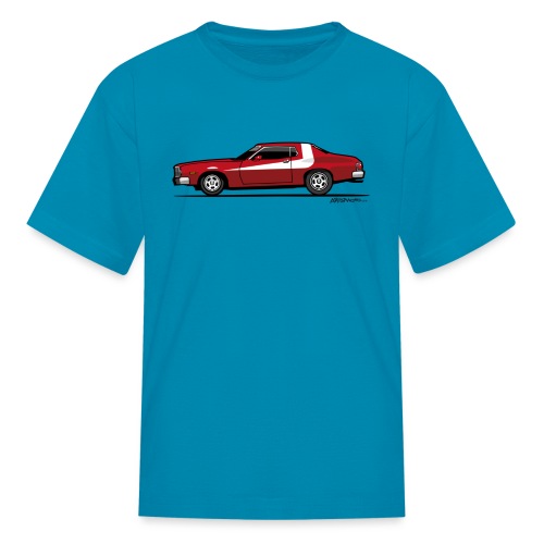 Gran Torino Striped Tomato Red Undercover Cop Car - Kids' T-Shirt