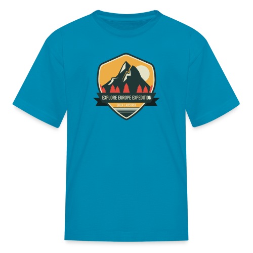 explore europe expedition - Kids' T-Shirt