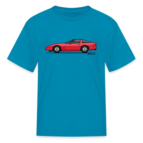 Red American C4 Coupe - Kids' T-Shirt