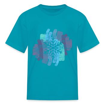 Snowflake - Kid's T-Shirt - turquoise - Front
