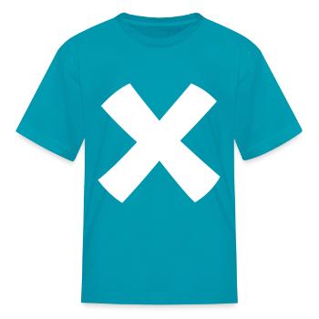 Thick painted X - Kid's T-Shirt - turquoise - Front