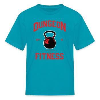 DUNGEON FITNESS KB - Kid's T-Shirt - turquoise - Front