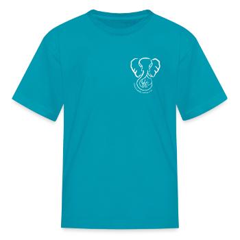 An elephant never forgets - White - Kid's T-Shirt - turquoise - Front