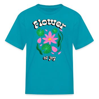 Flower of joy - Kid's T-Shirt - turquoise - Front