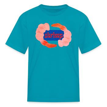shrimp - Kid's T-Shirt - turquoise - Front