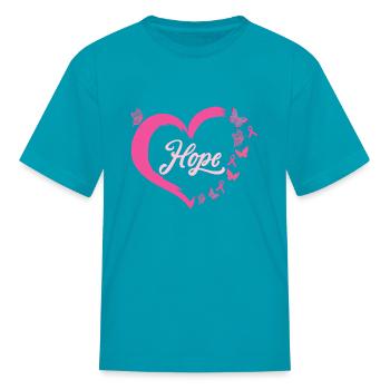breast cancer - Kid's T-Shirt - turquoise - Front