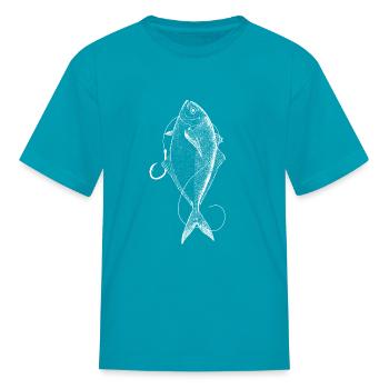 PêcheUr Pêcheur Seaman Hameçon - T-shirt Enfant - turquoise - Devant