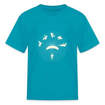 Skydivers Paragliding Skydiver Skydiving - Kid's T-Shirt - turquoise - Front