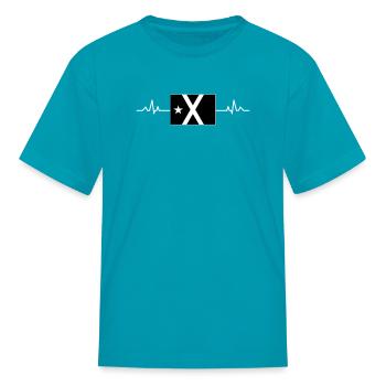 Bandera Independentista Catalana Estelada Negra - Kid's T-Shirt - turquoise - Front