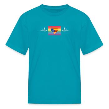 Bandera Independentista Catalana Estelada Negra - Kid's T-Shirt - turquoise - Front