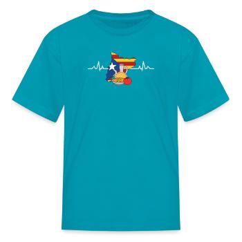 Bandera Independentista Catalana Estelada Negra - Kid's T-Shirt - turquoise - Front