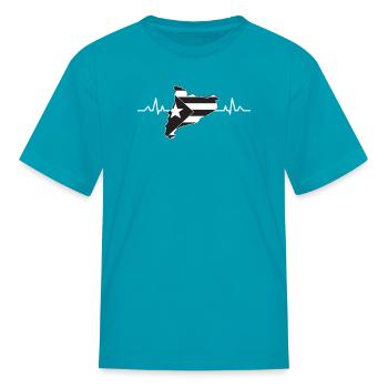 Bandera Independentista Catalana Estelada Negra - Kid's T-Shirt - turquoise - Front