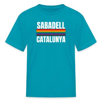 Bandera Independentista Catalana Estelada Negra - Kid's T-Shirt - turquoise - Front