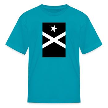 Bandera Independentista Catalana Estelada Negra - Kid's T-Shirt - turquoise - Front