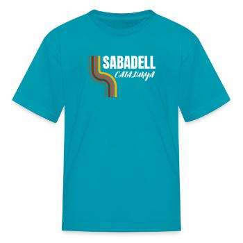 Bandera Independentista Catalana Estelada Negra - Kid's T-Shirt - turquoise - Front