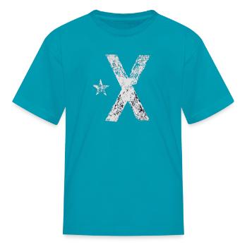 Bandera Independentista Catalana Estelada Negra - Kid's T-Shirt - turquoise - Front
