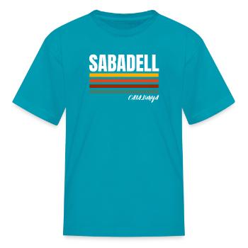 Bandera Independentista Catalana Estelada Negra - Kid's T-Shirt - turquoise - Front