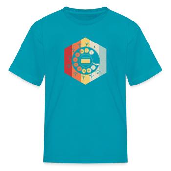 Rotary Dial Phone Rotary Phone - Kid's T-Shirt - turquoise - Front
