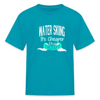 Water Skiing - Kid's T-Shirt - turquoise - Front