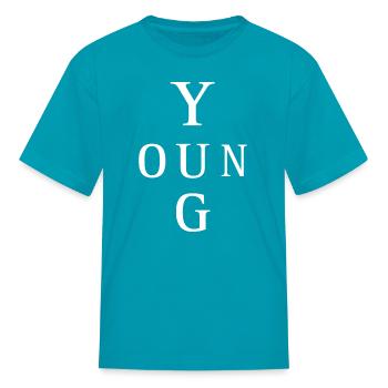 Young - Kid's T-Shirt - turquoise - Front
