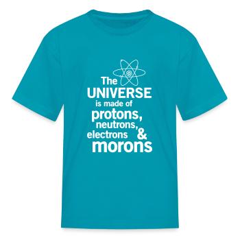 funny t shirts - Kid's T-Shirt - turquoise - Front