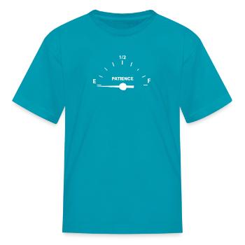 Low Patience Warning Funny - Kid's T-Shirt - turquoise - Front